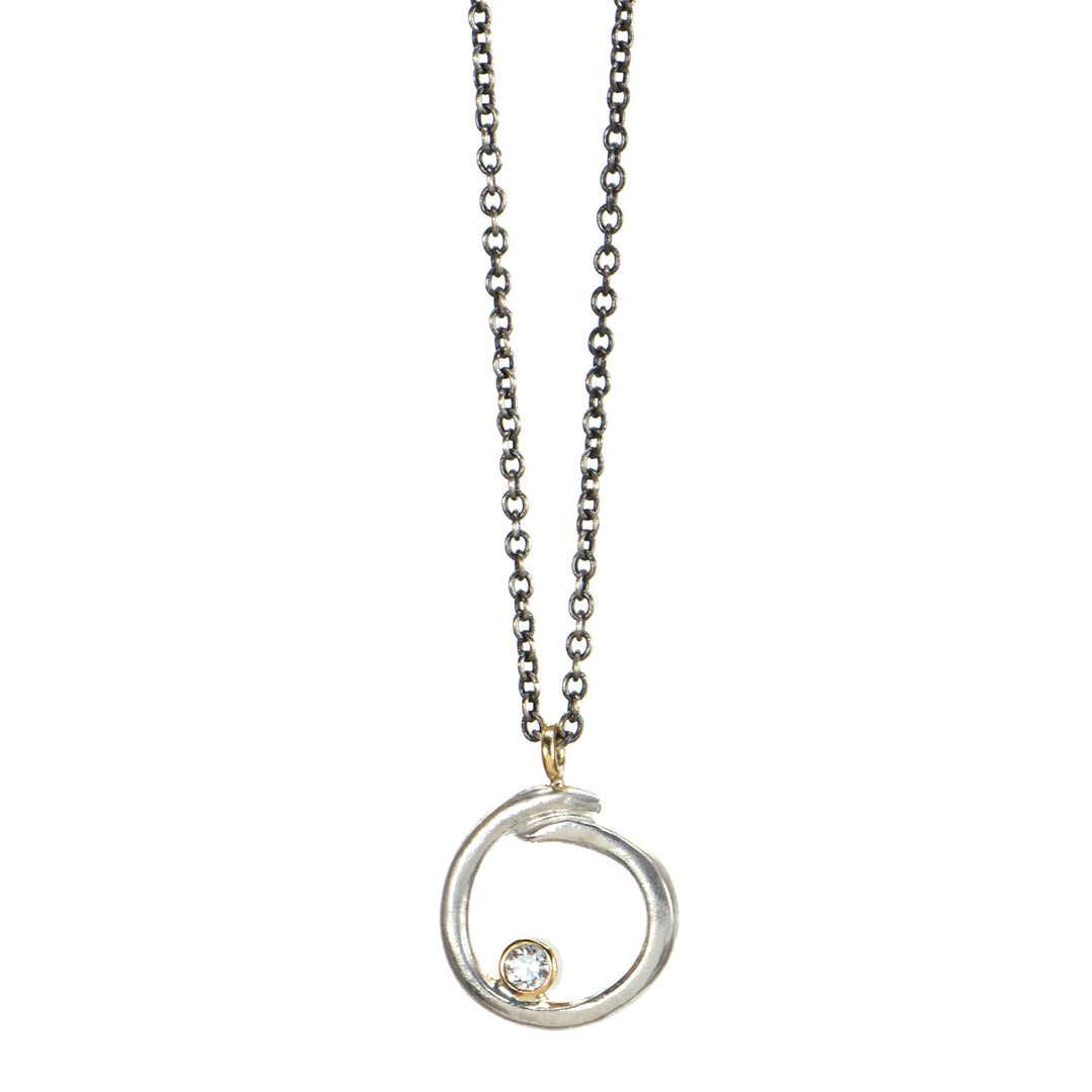 Jamie Joseph Sterling Silver Diamond Curl Necklace