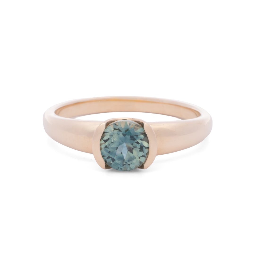 Montana Sapphire Half Bezel Ring