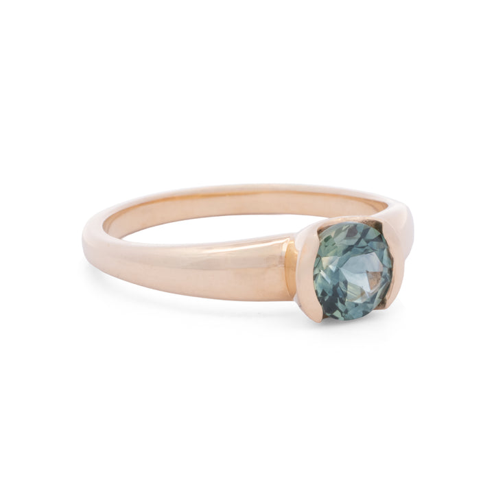 Montana Sapphire Half Bezel Ring