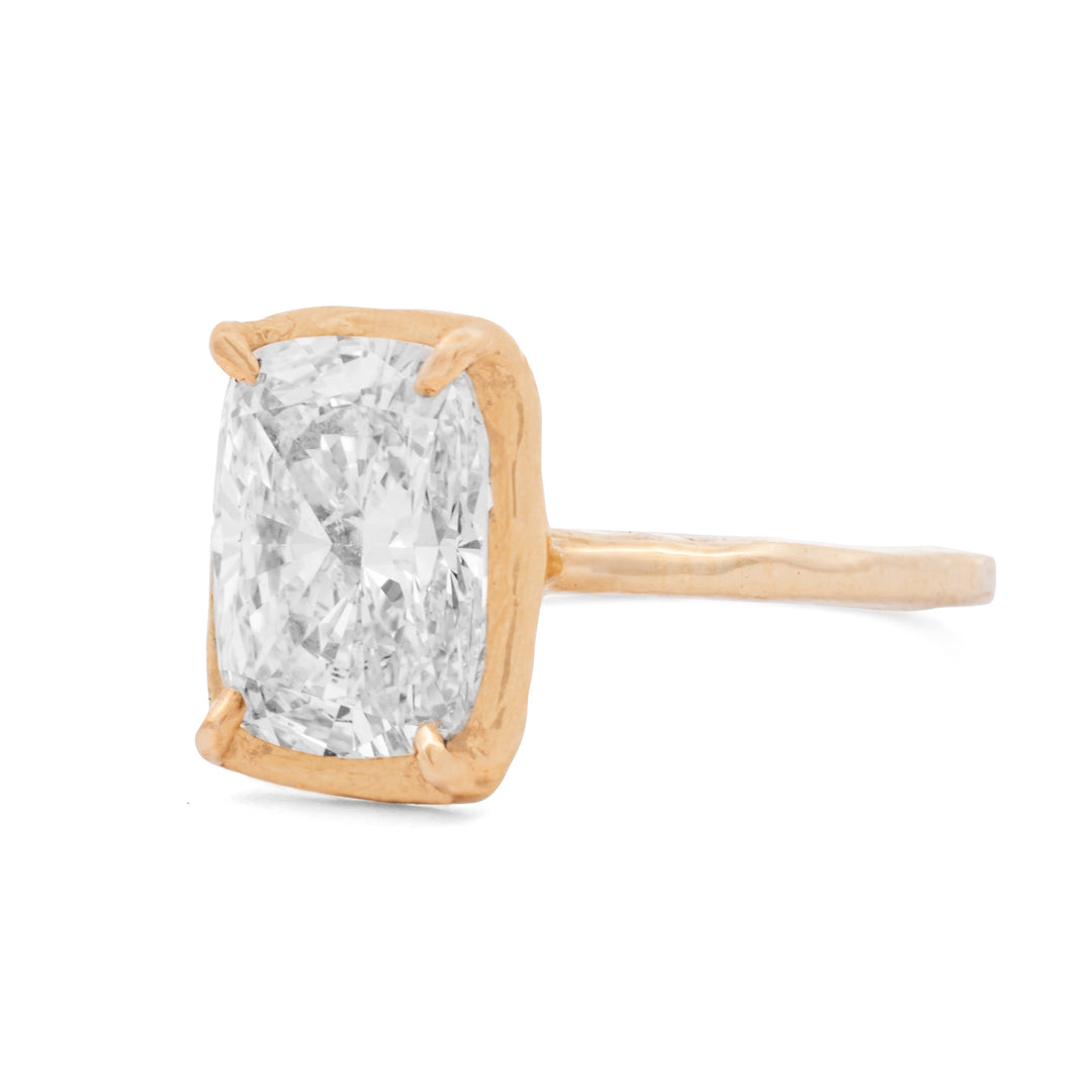 3.07ct Radiant Elongated Cushion Cut Lab Diamond Ring