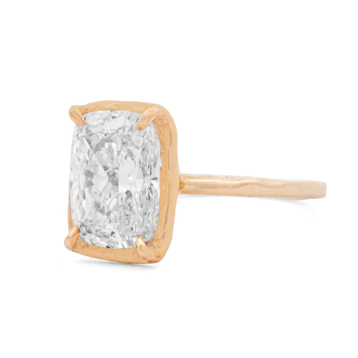 3.07ct Radiant Elongated Cushion Cut Lab Diamond Ring
