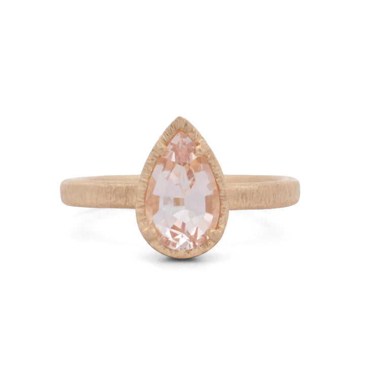 Morganite Teardrop Ring