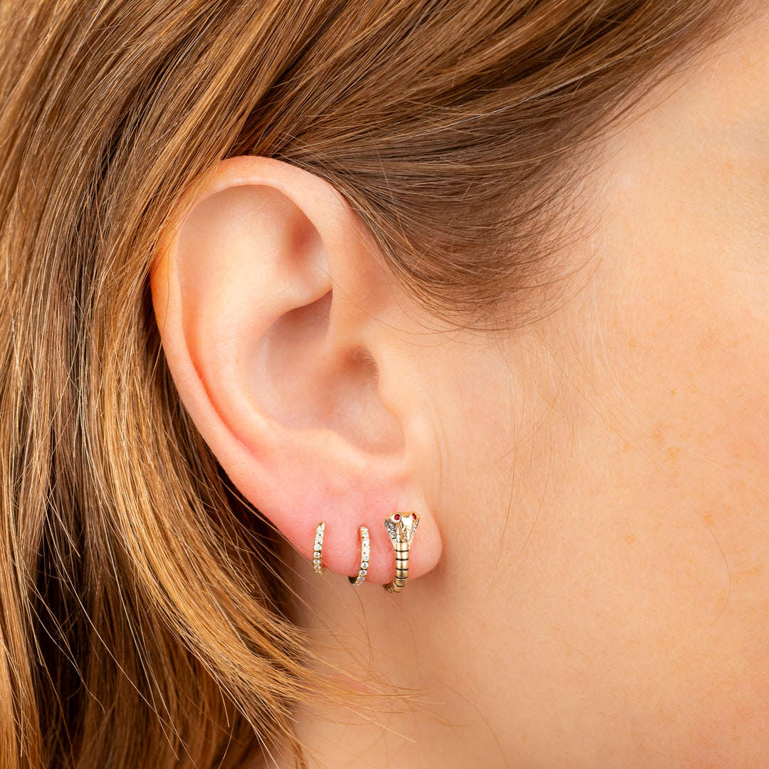 King Cobra Hoop Earrings