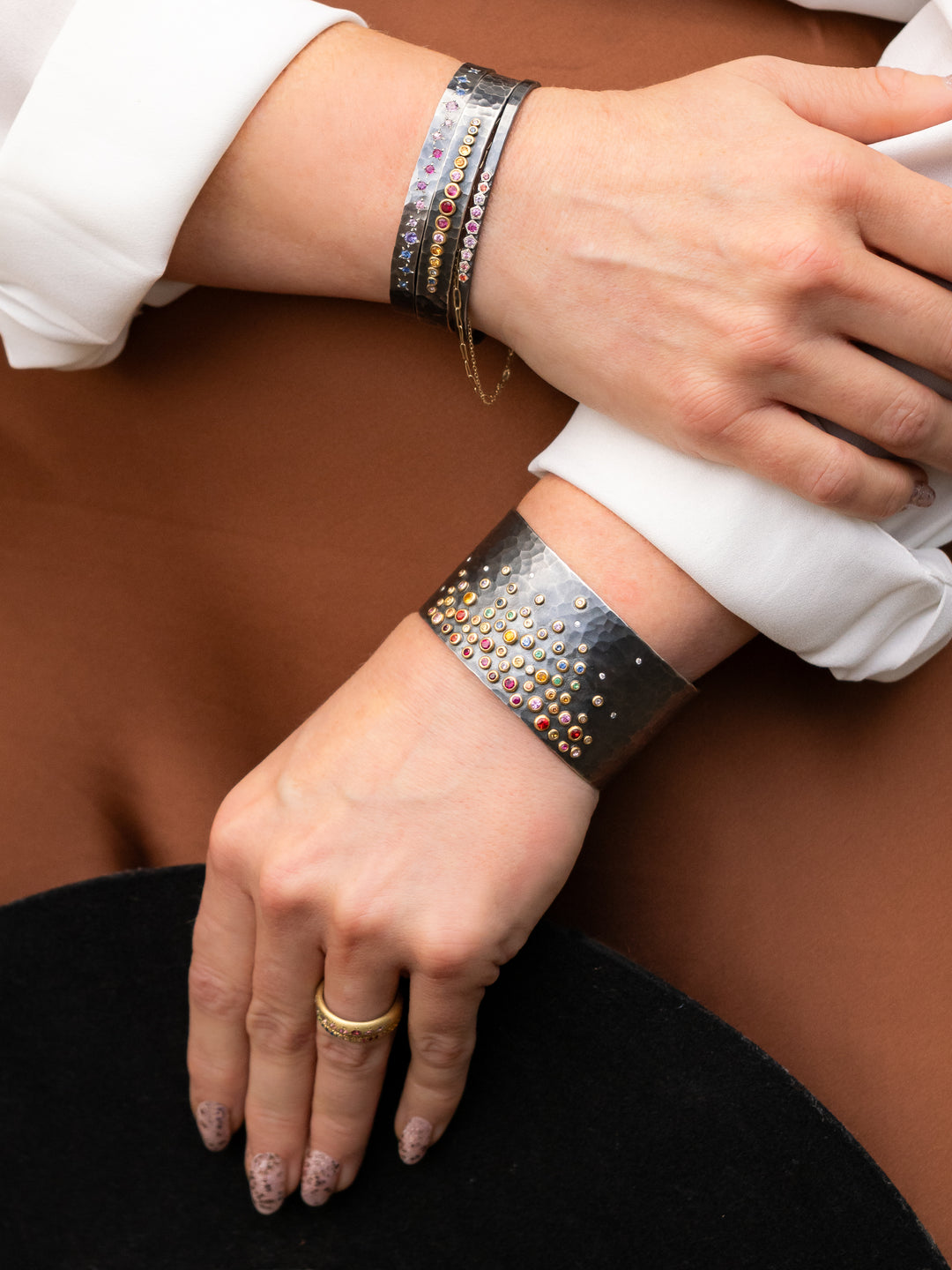 Rainbow Burst Cuff Bracelet