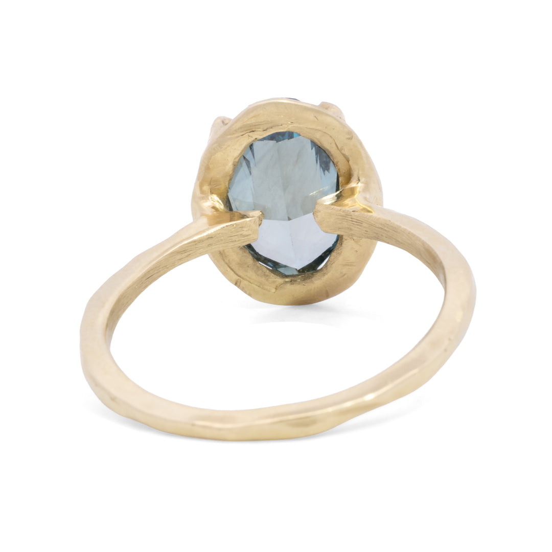 3.00 ct Brilliant Cut Lab Grown Certified Blue Diamond Ring
