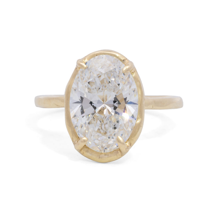 3.02 ct Oval Brilliant Cut Lab Grown Certified Diamond Ring