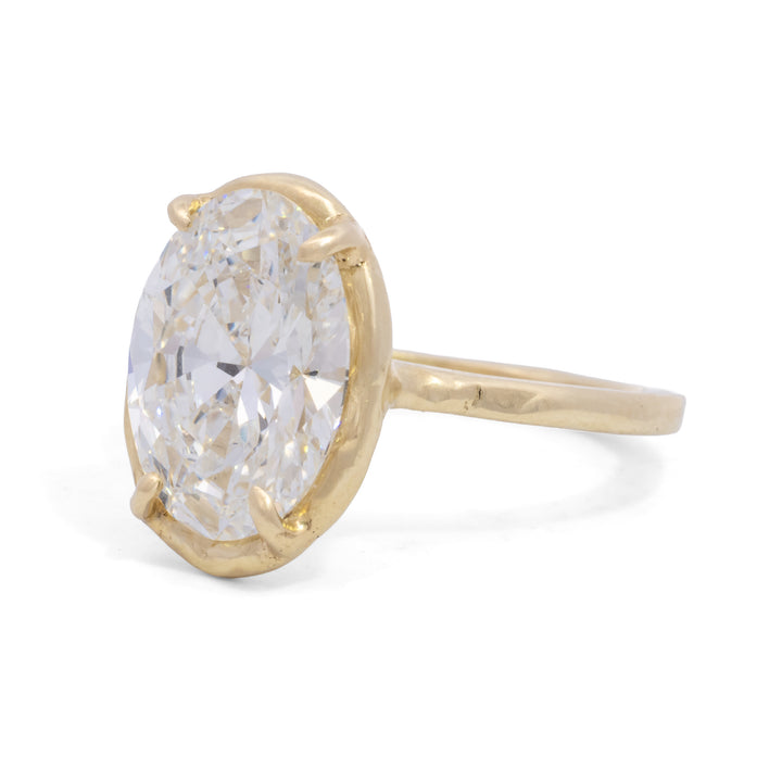 3.02 ct Oval Brilliant Cut Lab Grown Certified Diamond Ring