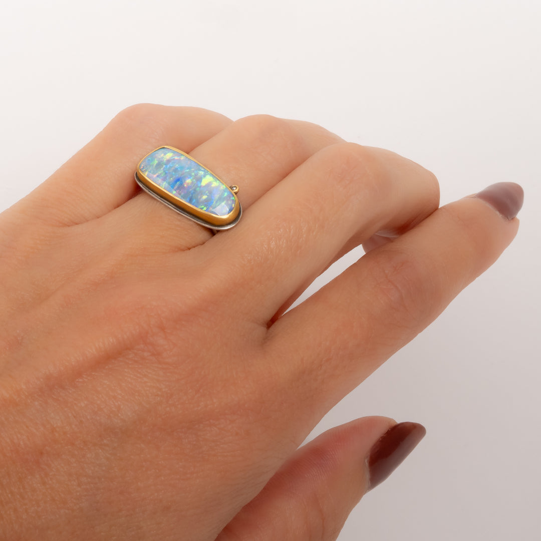 Opal and Diamond Ring