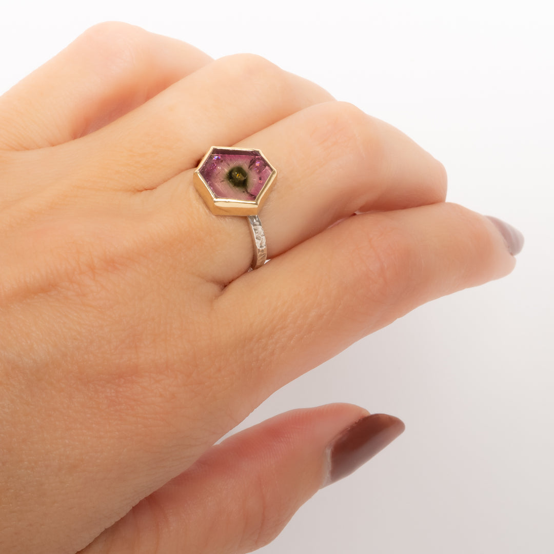 Watermelon Tourmaline Ring