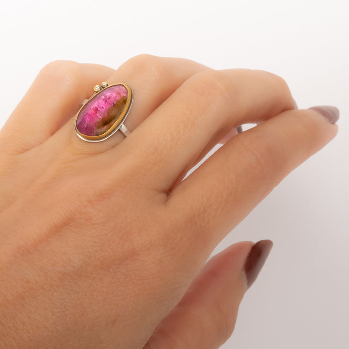 Watermelon Tourmaline Ring