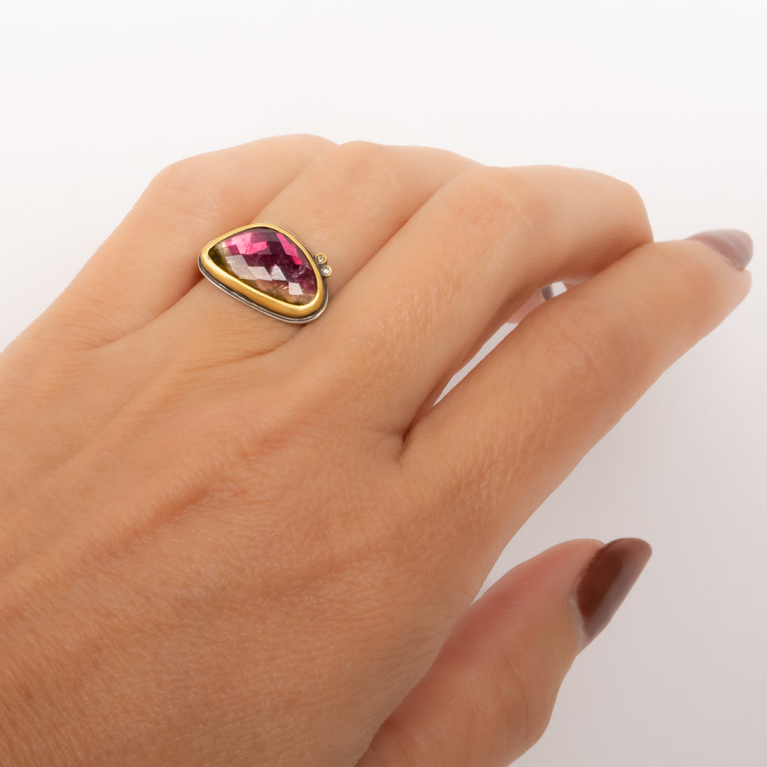 Bi-Color Tourmaline Ring