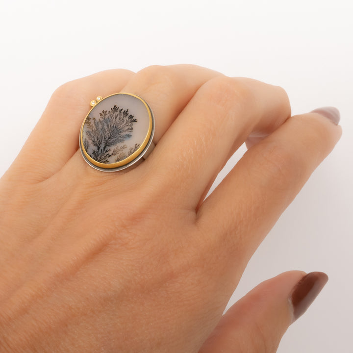 Dendritic Agate Ring