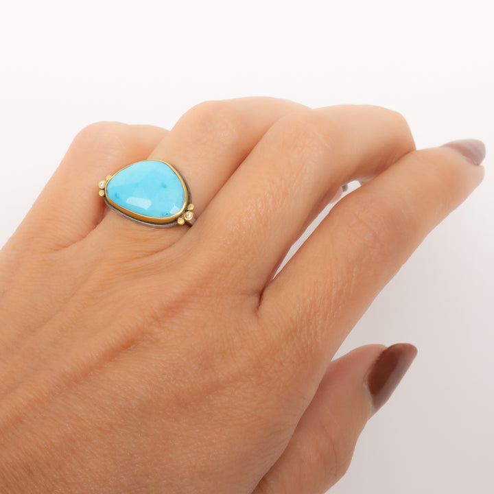 Faceted Turquoise Ring