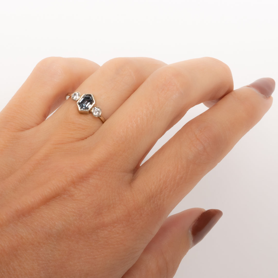 Spinel and Diamond Ring