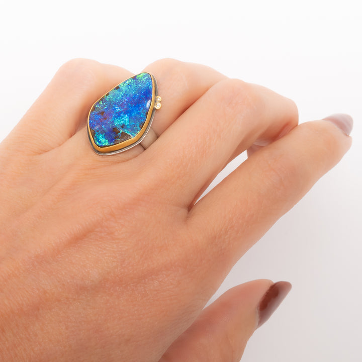 Boulder Opal Ring