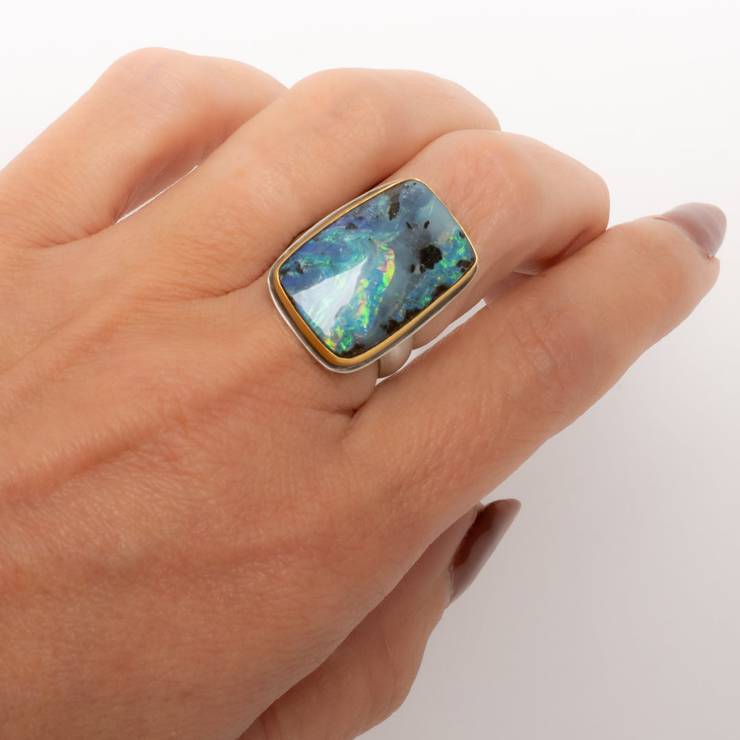 Boulder Opal Ring