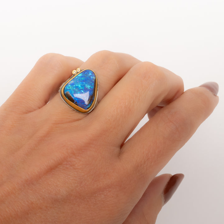 Boulder Opal Ring