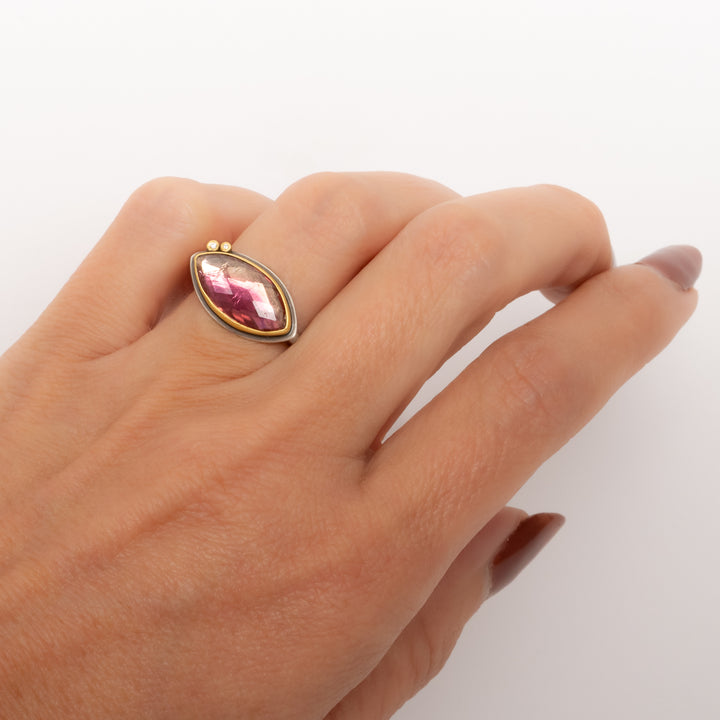 Ombre Pink Tourmaline Ring