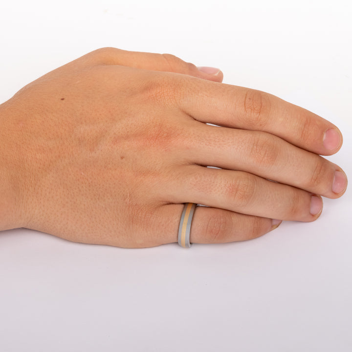 Serinium Band with 14K Gold Inlay