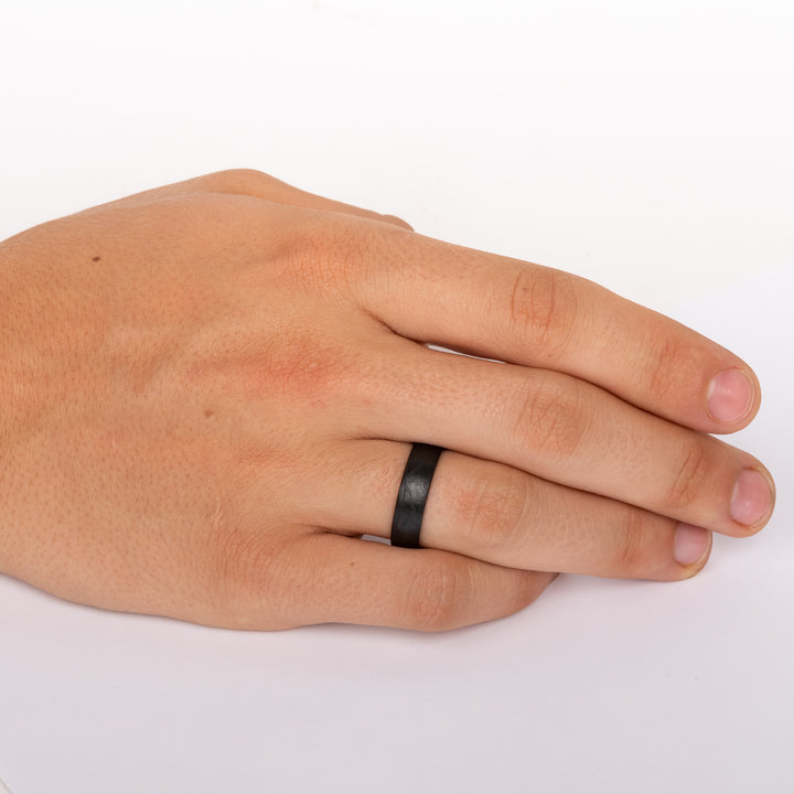 Black Diamond Ceramic Band with Mountain Scene