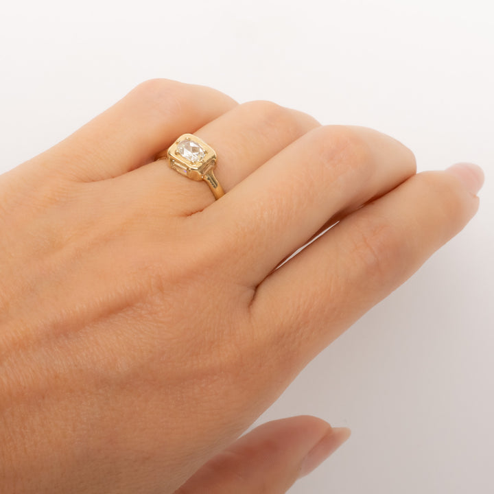 Oval Rose Cut Diamond Ring