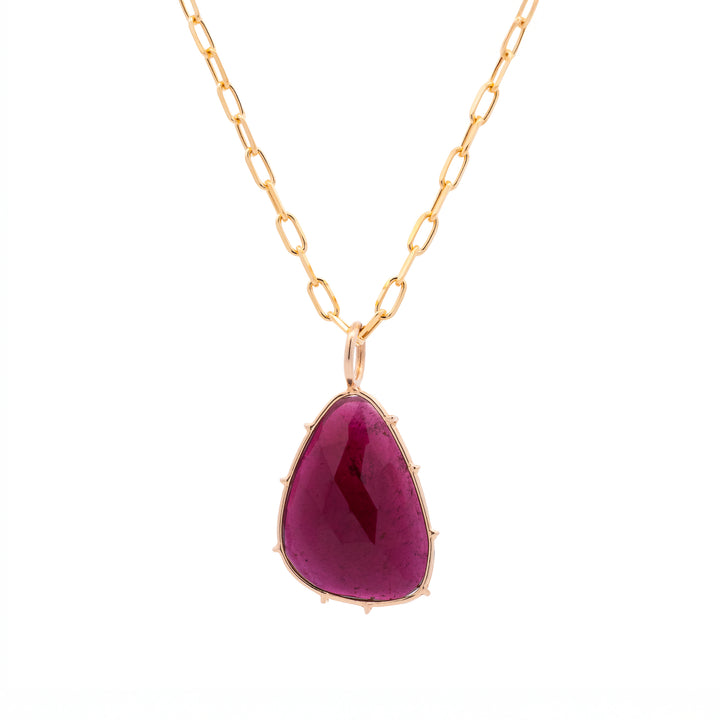 Asymmetrical Garnet Pendant