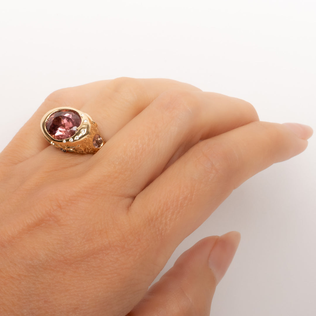 Night Owl Pink Tourmaline Ring