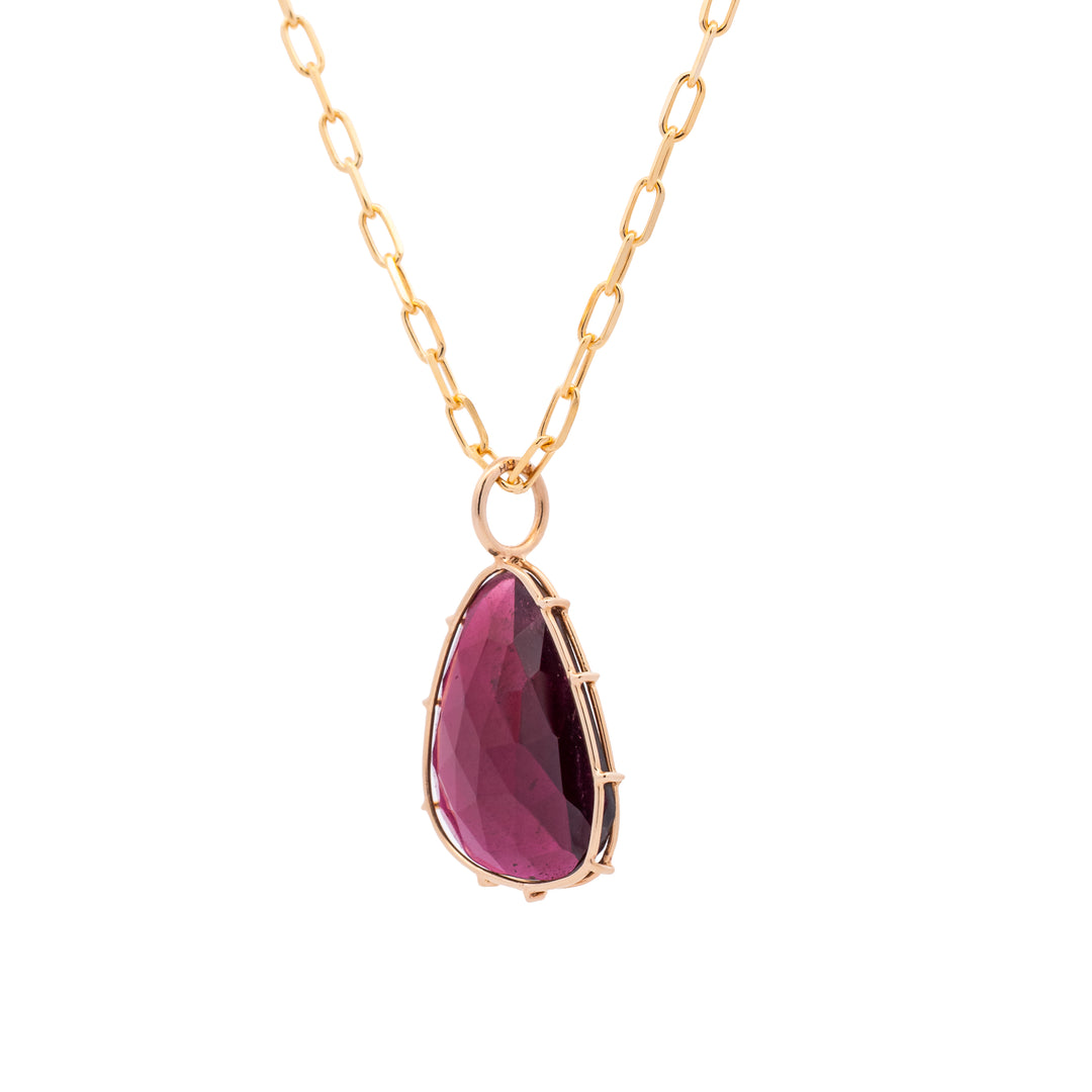 Asymmetrical Garnet Pendant