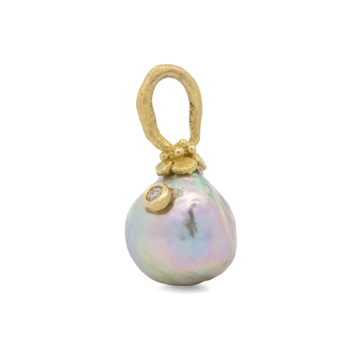 Akoya Pearl + Diamond Pendant