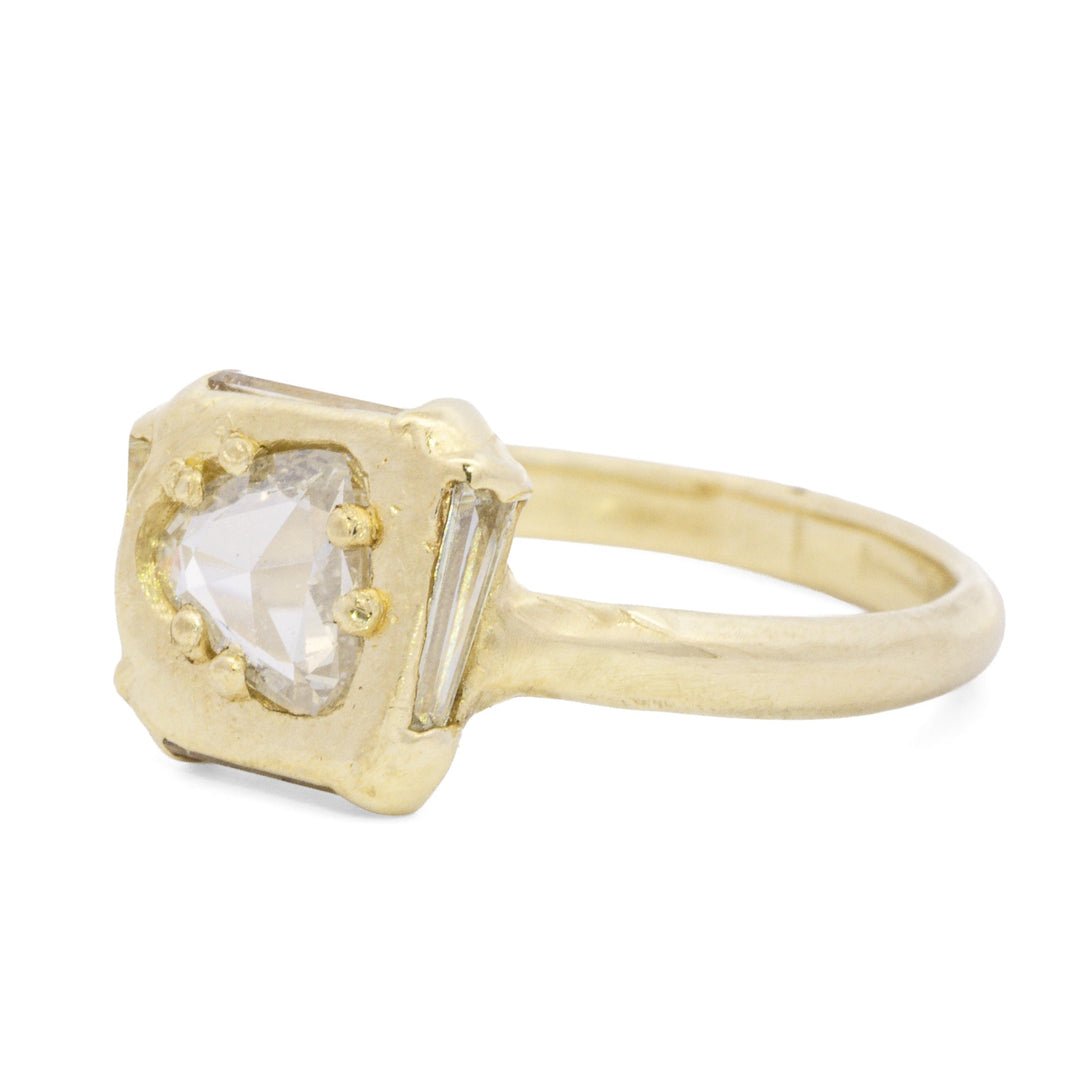 Rose Cut Diamond Ring