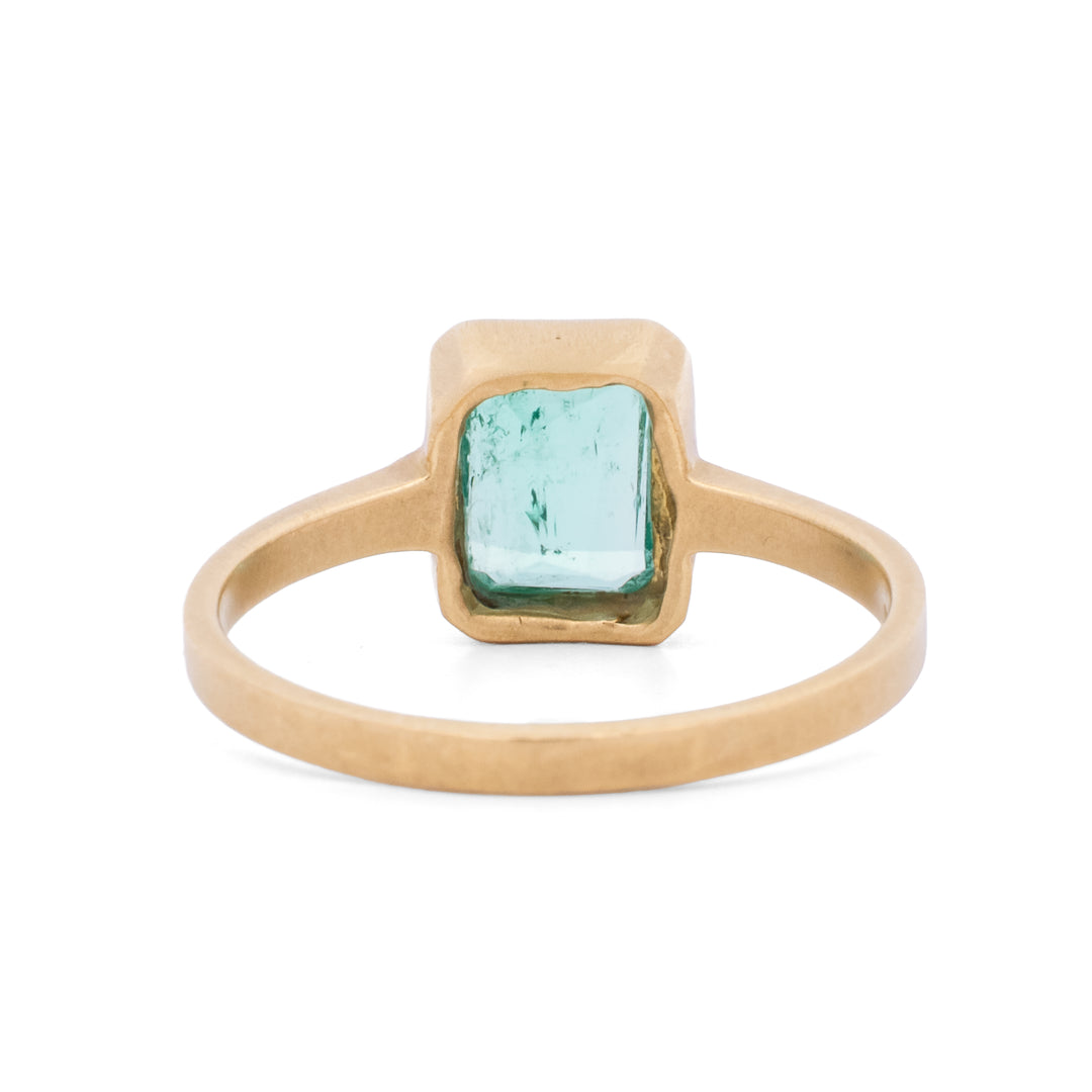 Bezel Set Columbian Emerald Ring