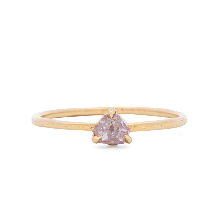 0.21ct Soft Trillion Cut Champagne Diamond Ring