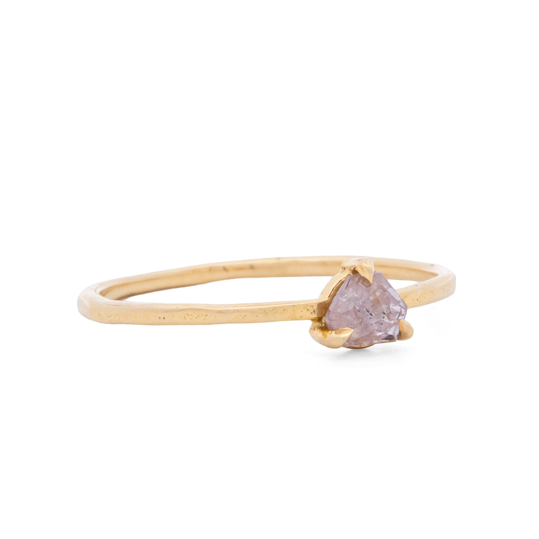 0.21ct Soft Trillion Cut Champagne Diamond Ring