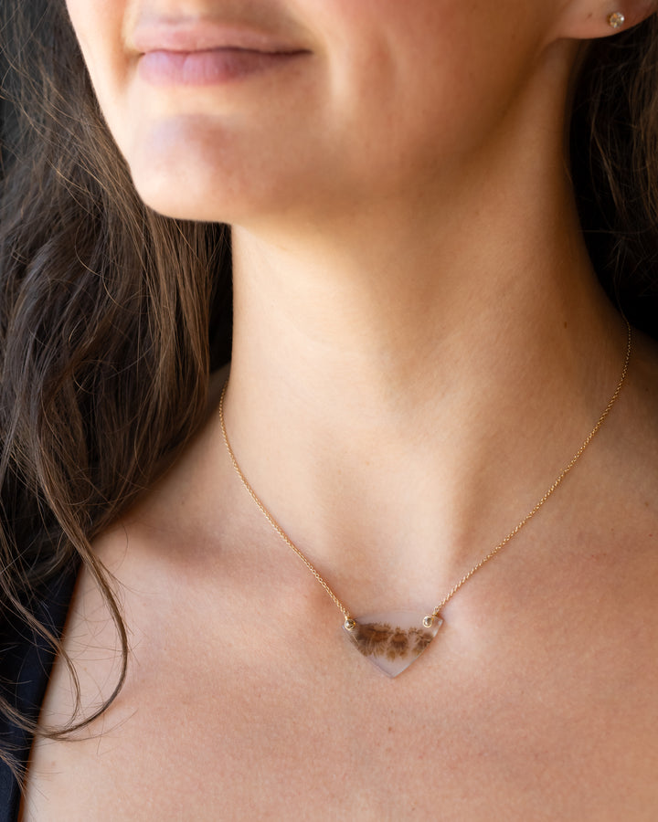 Triangular Dendritic Agate Necklace