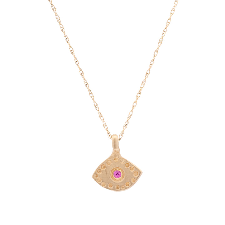 Pink Sapphire Eye See You Necklace