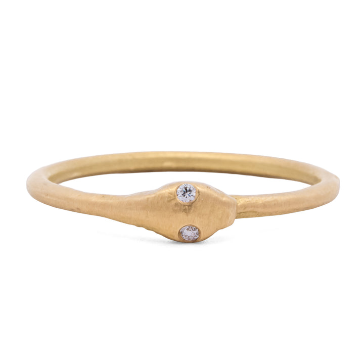 18K Yellow Gold Ouroboro Snake Ring