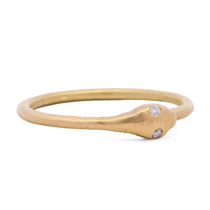 18K Yellow Gold Ouroboro Snake Ring