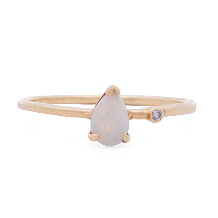 Pear Shaped Australian Opal Ring