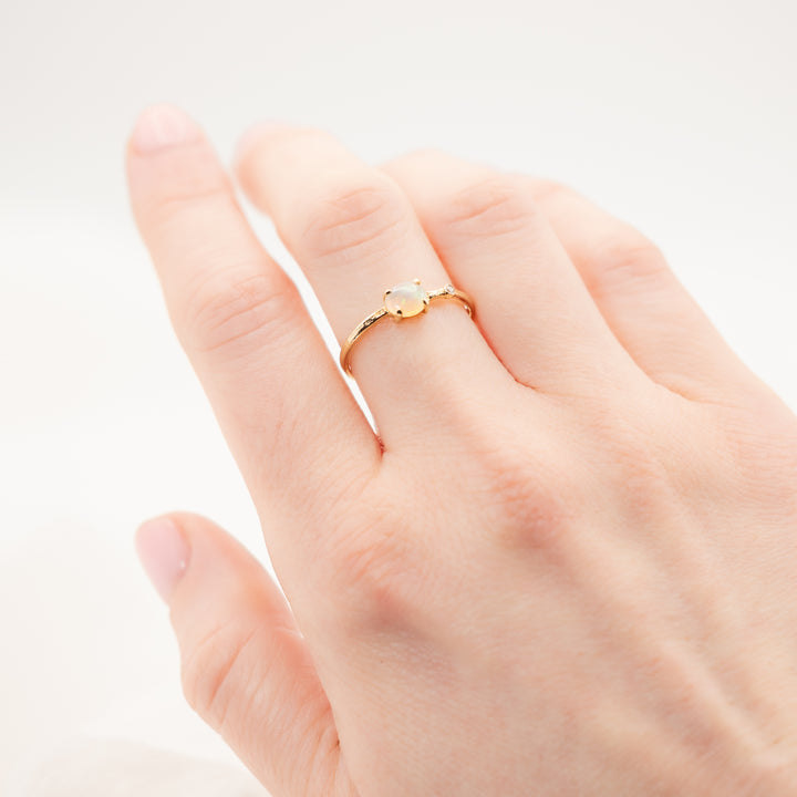 Prong Set Australian Opal Ring