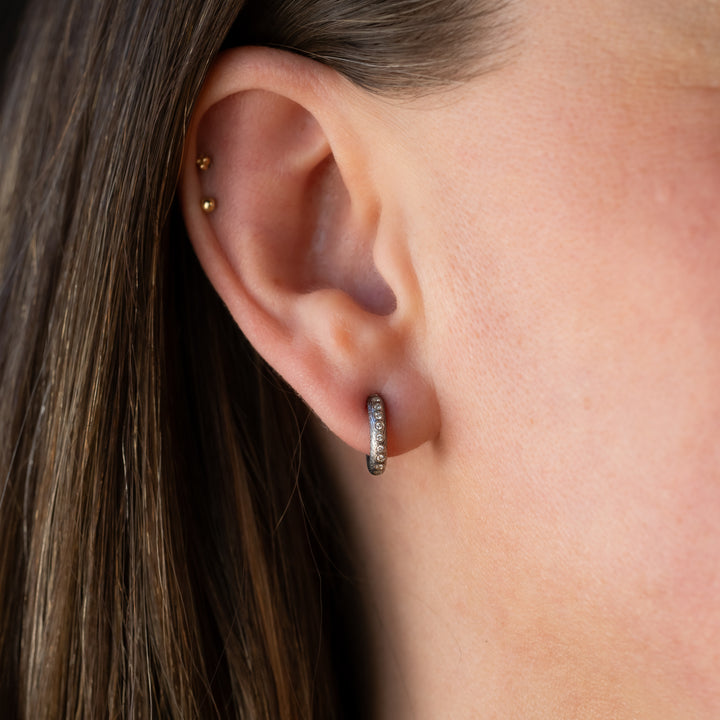 Small Gypsy Diamond Hoop Earrings