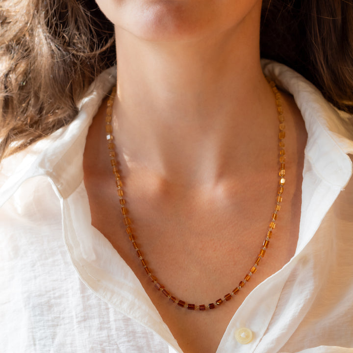 Ombre Hessonite Garnet Necklace