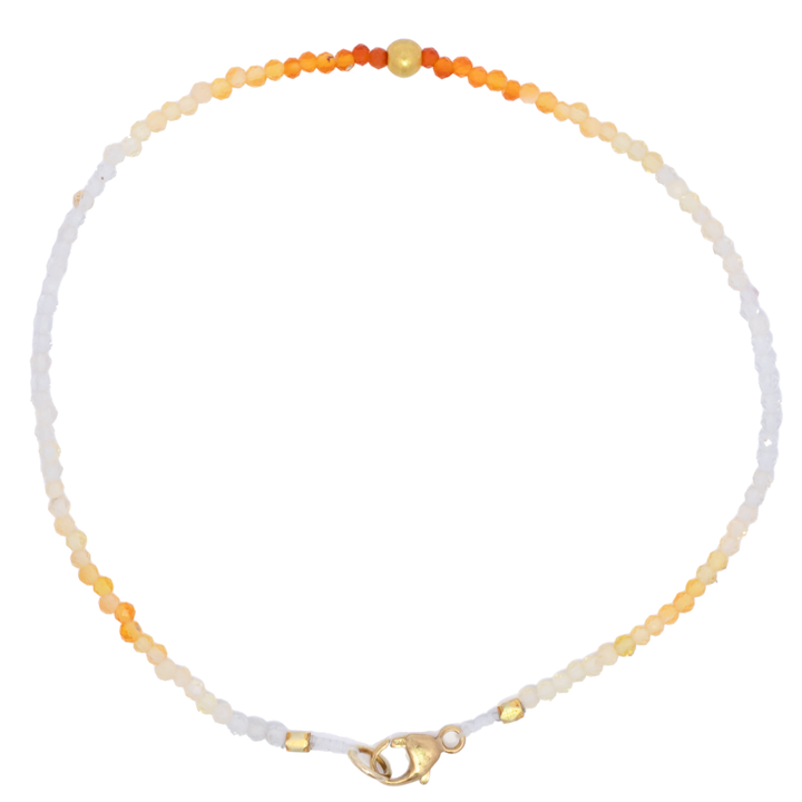 Ombre Fire Opal Beaded Bracelet