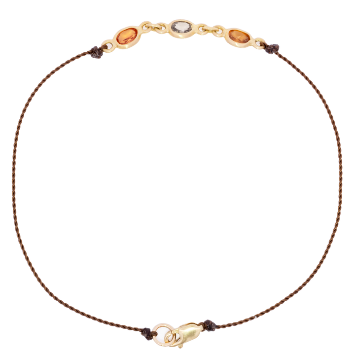 Mixed Sapphire Three Bezel Bracelet