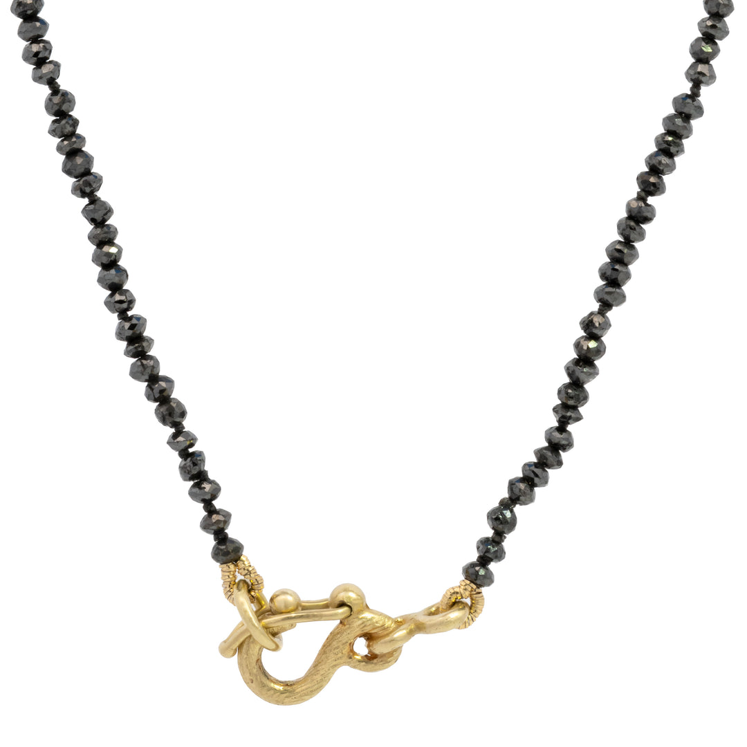 Trunk Show Black Diamond Beaded Safety Clasp Necklace