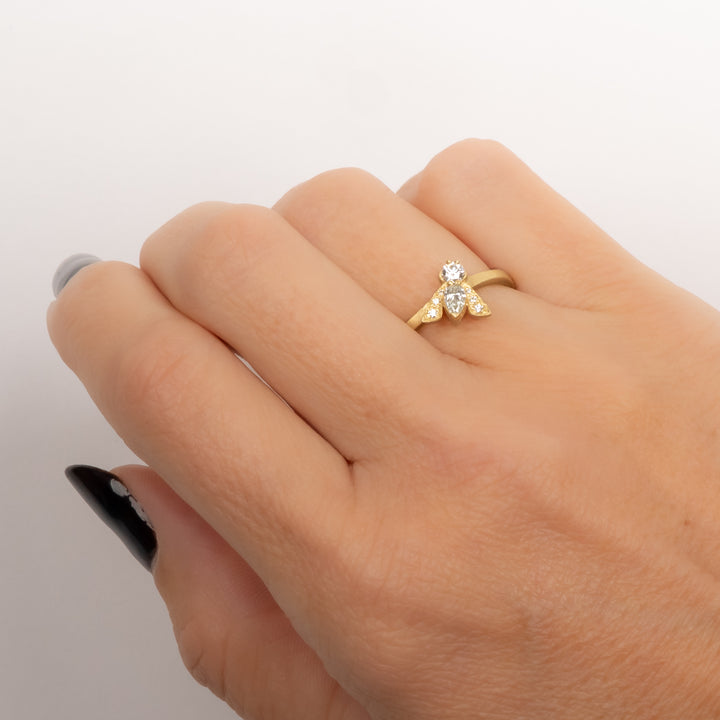 Diamond Queen Bee Ring