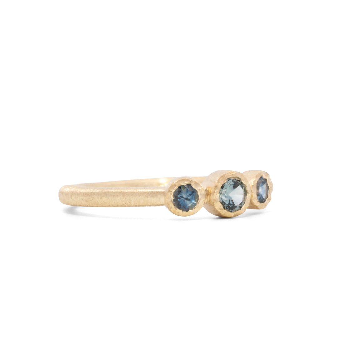 Triple Bezel Montana Sapphire Ring
