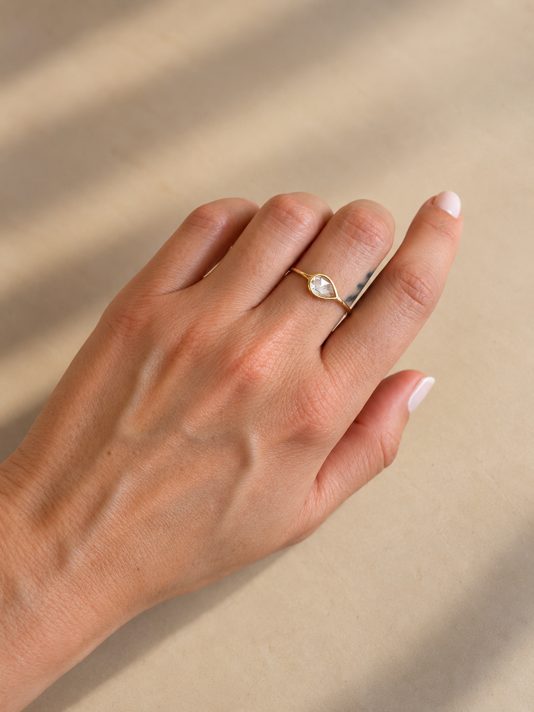 0.71ct Rose Cut Diamond Ring