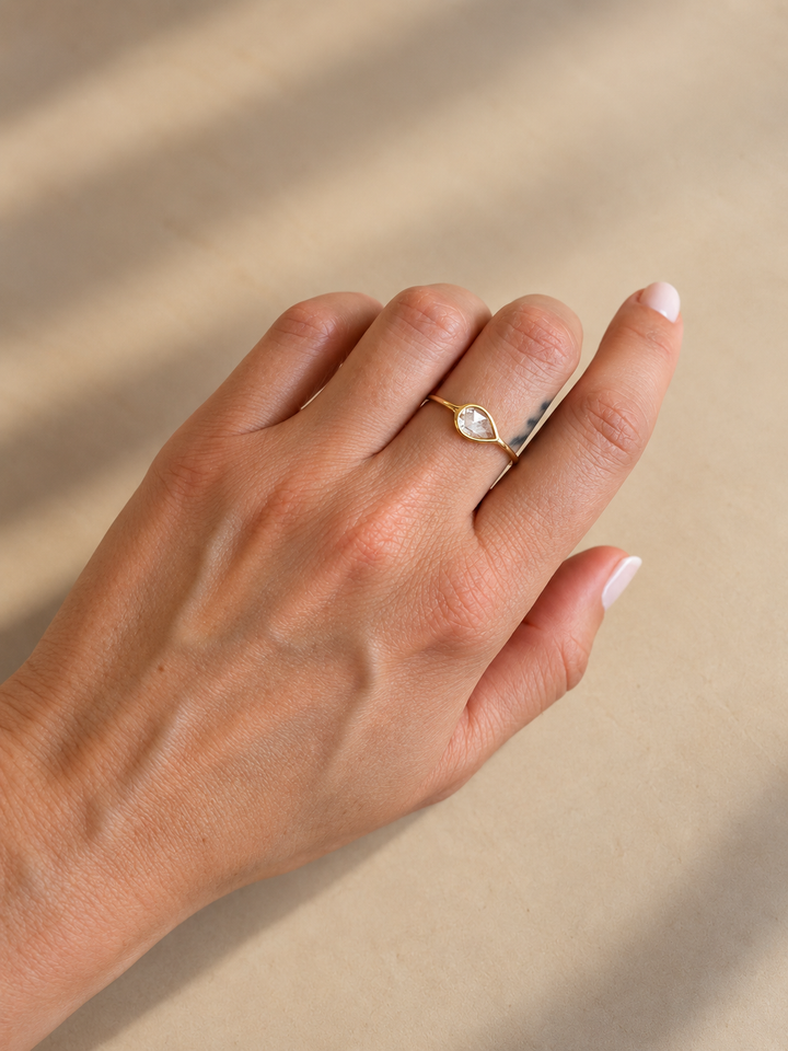 0.71ct Rose Cut Diamond Ring