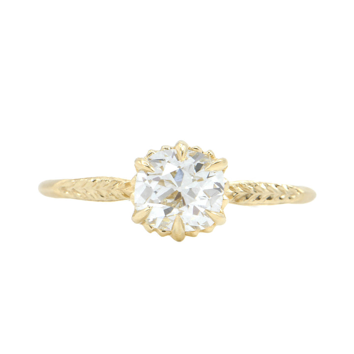 Antique Old Mine Cut "Evergreen" Diamond Ring