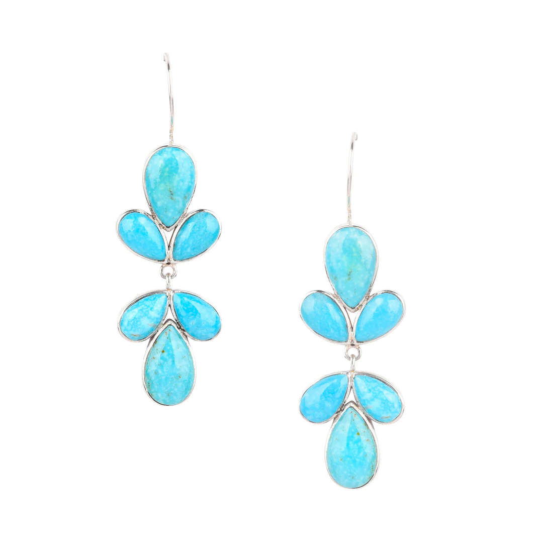 Peyote Bird Barcelona Turquoise Drop Earrings